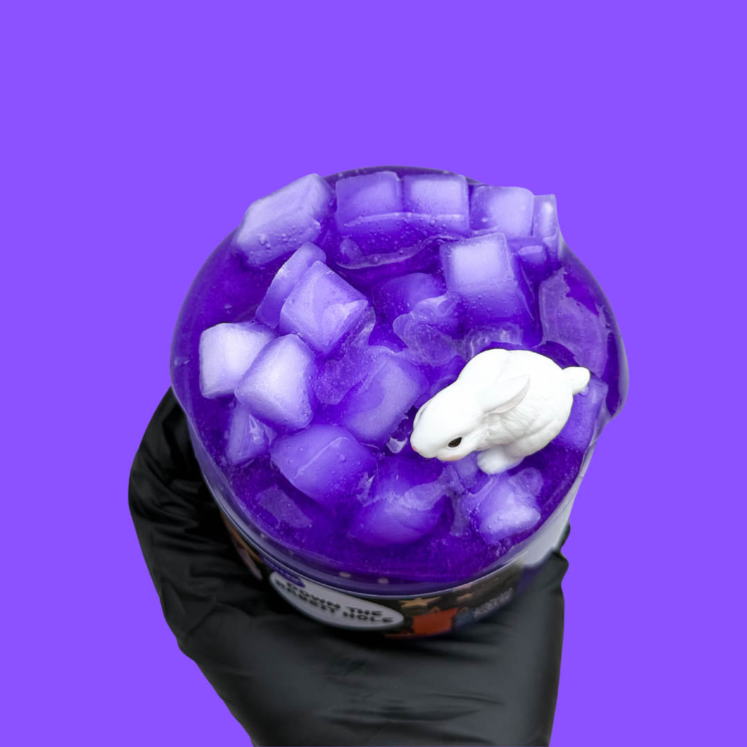 Down The Rabbit Hole Clear Slime with Jelly Cubes Mellow Slime