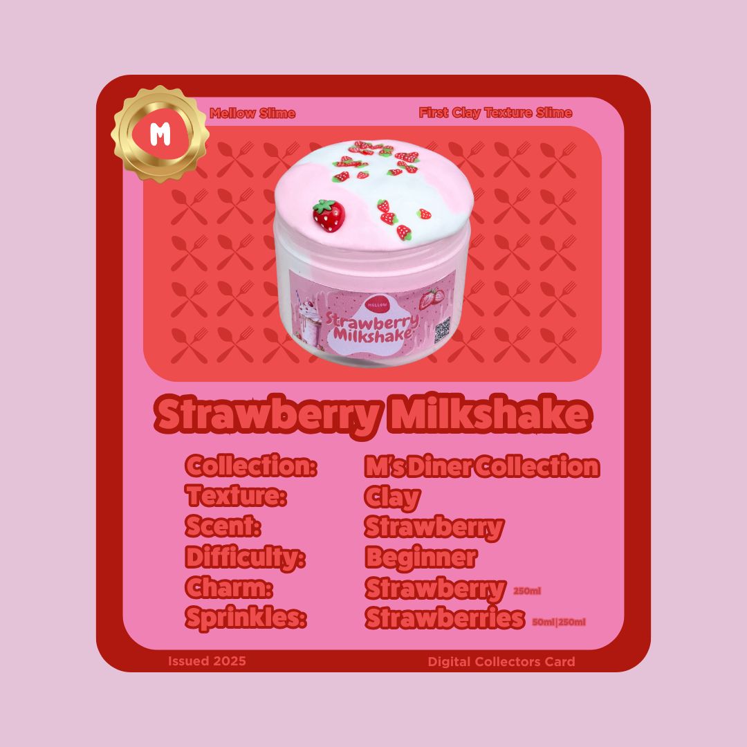 Strawberry Milkshake Digital Collectors Card | Mellow Slime